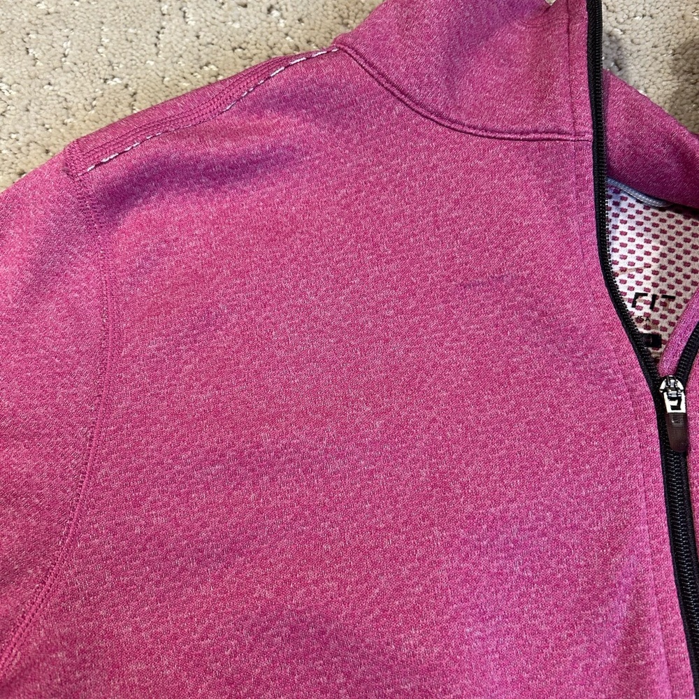 NIKE Dri Fit‎ Full Zip Athletic Jacket Mock Neck Size Women's L Long Sleeve Pink - Picture 8 of 9